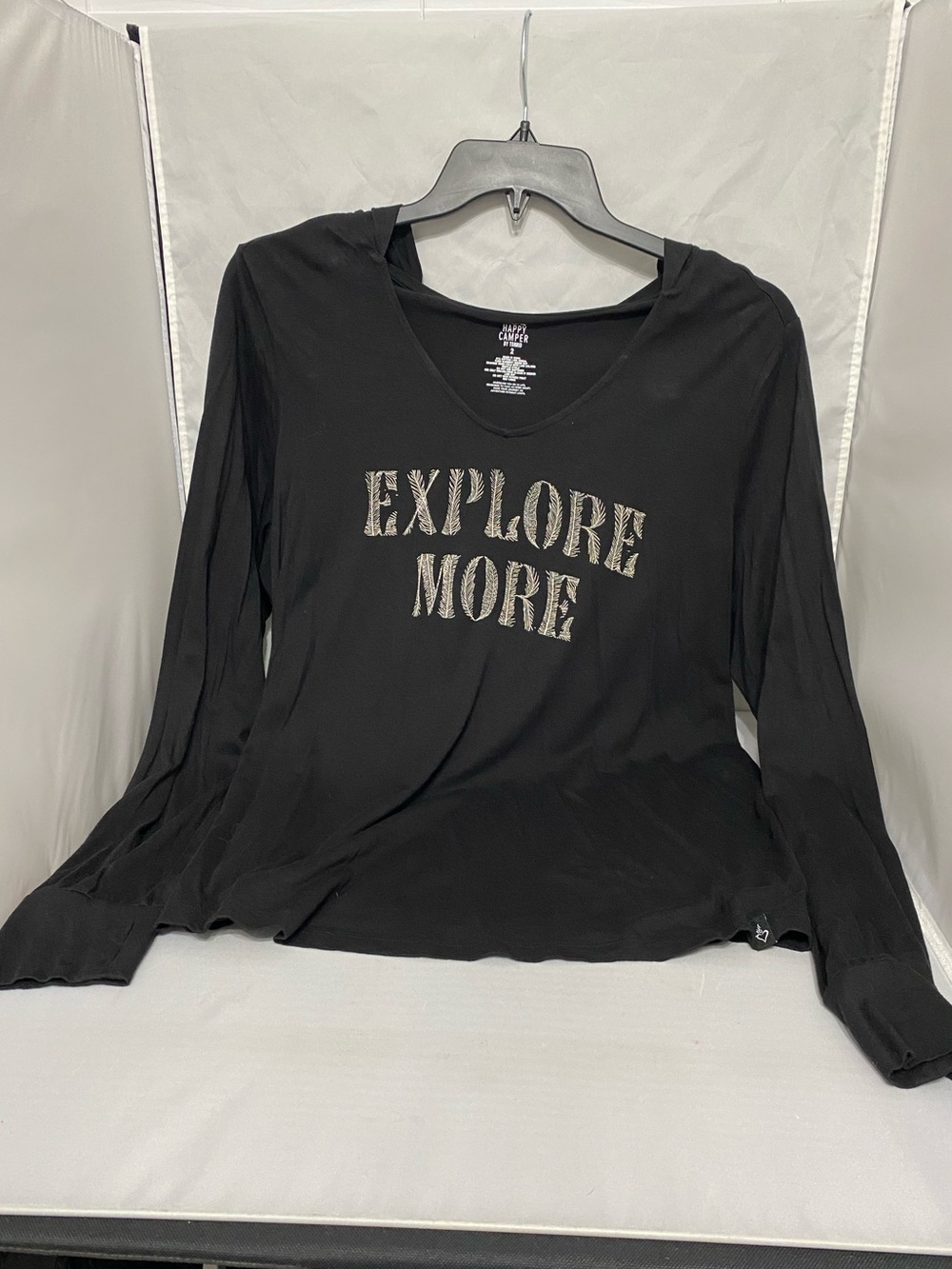 torrid Black Long Sleeve 'Explore More' Graphic Tee